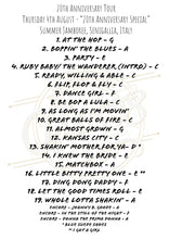 Load image into Gallery viewer, 20th Anniversary Summer Tour Set Lists - Limited Edition