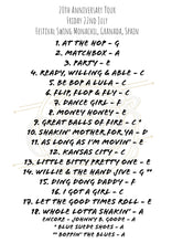 Load image into Gallery viewer, 20th Anniversary Summer Tour Set Lists - Limited Edition